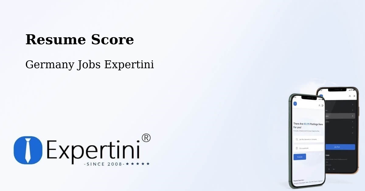 Resume Score & Job Description Match Tool – Hürup - Germany Jobs Expertini